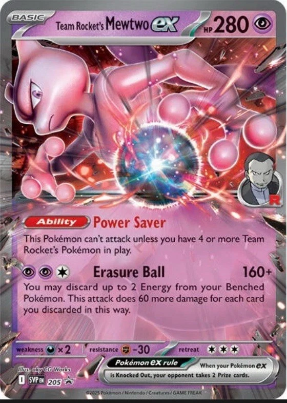 Team Rocket's Mewtwo ex 205 - Jumbo Card - NM - Image 1 of 3