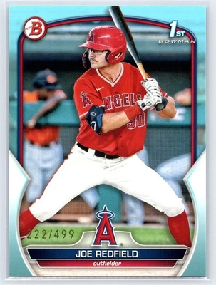 2023 Bowman Sky Blue #BD-122 Joe Redfield 1st Bowman /499 Los Angeles Angels - Image 1 of 3