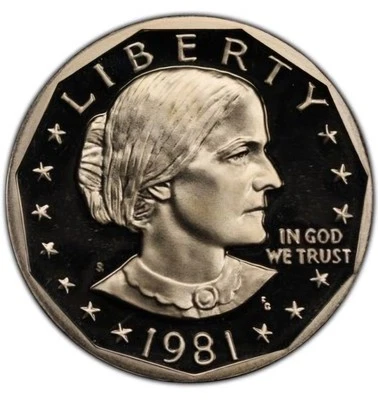 Susan B Anthony Dollar - Type 1 PR69 DCAM 1981-S PCGS - Image 1 of 4