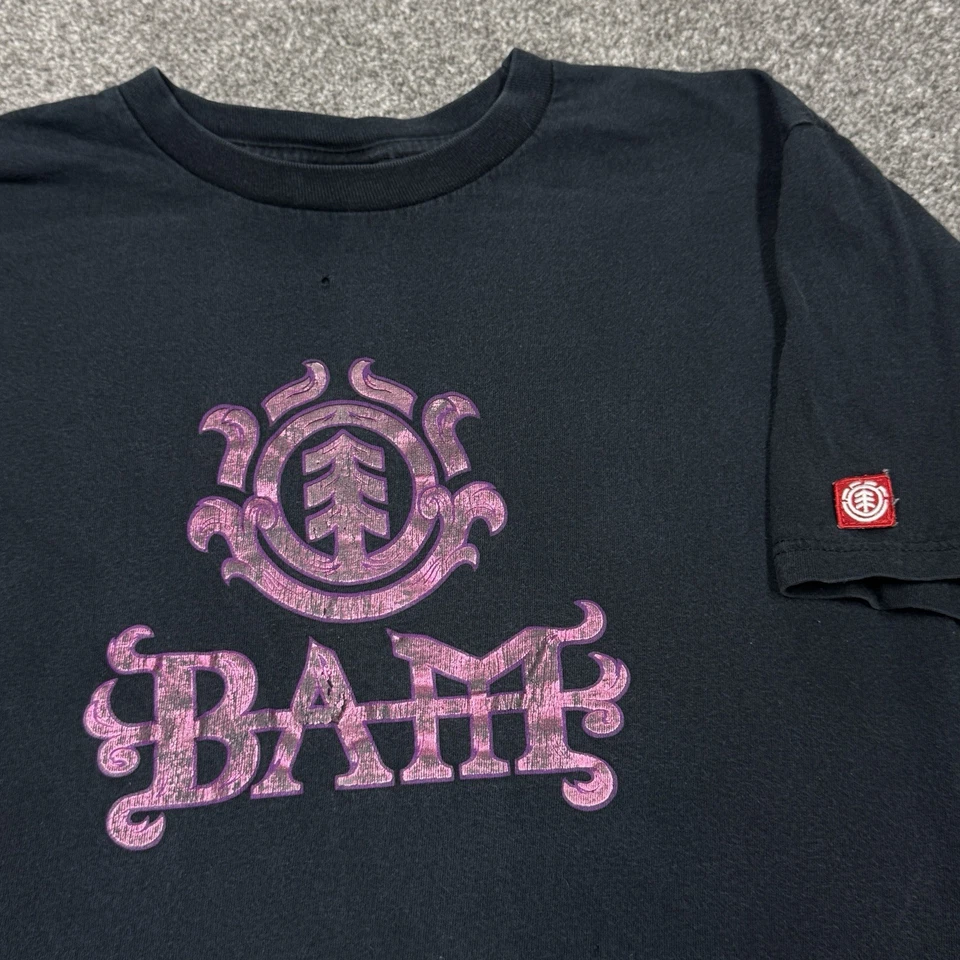 Camisa De Colección Element Bam Hombres Pequeña Negra Monopatín EE. UU. 90s Skate EE. UU. Y2K Foto 1 de 4