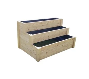 Westmann Lärchenholz Hochbeet Anna 120x76x64 cm – Natur, Stufenform - Bild 1 von 6