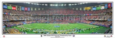 Póster panorámico del juego del Campeonato Nacional LSU Tigers 2008 Allstate BCS 5023 Foto 1 de 4