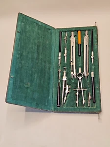 Technical/Geometry/Maths/Drawing Instrument Set math complete set antique. boxed - Picture 1 of 7