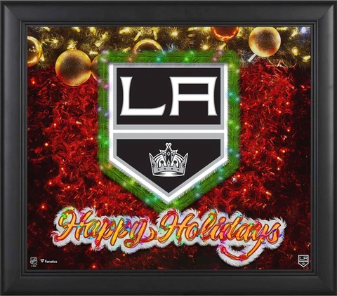 Los Angeles Kings Framed 15" x 17" Happy Holidays Collage Cover