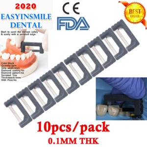10Pcs Dental Orthodontic Quick IPR Strips 0.1MM THK Serated Interproximal File - Picture 1 of 10