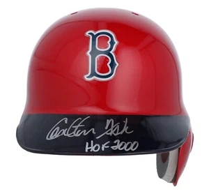 Carlton Fisk Signed Red Sox Full-Size Batting Helmet Inscribed "HOF 2000" (JSA) - Picture 1 of 4