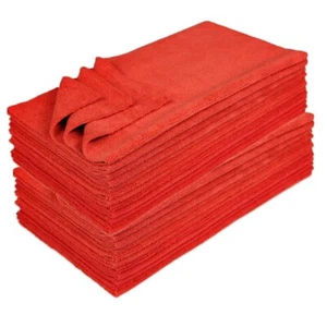 24 un. toalla de microfibra sin bordes para detalles de pulido 16x16" 380 GSM roja - Imagen 1 de 6