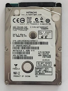 HTS54323A7A384, PN: 0A79636, MLC: DA3734, Hitachi 320Gb 2.5" HDD - Picture 1 of 2