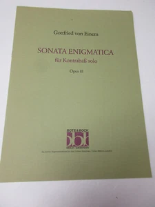 Gottfried von Einem Sonata Enigmatica Opus 81 for Contrabass Solo Sheet Music - Picture 1 of 3