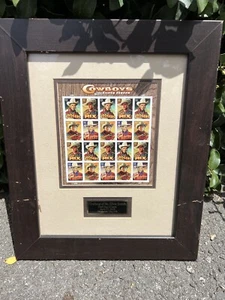 COWBOYS OF THE SILVER SCREEN Sheet, (2010) Framed First Day Of Issue OKC OK - Picture 1 of 4