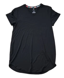Natori Sleep Shirt Medium Black NWT short Sleeve V Neck - Picture 1 of 6