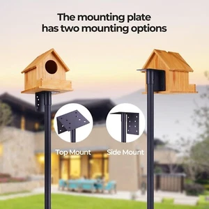 Flanagan 92" Bird House Pole Kit w/ Squirrel Baffle – Adjustable & Heavy Duty - Picture 1 of 7
