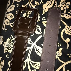Women’s Banana Republic Wide Brown Patent Leather Belt Size L