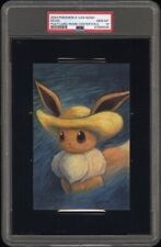 PSA 10 Pokémon Center × Van Gogh Eevee with Straw Hat Postcard Painting