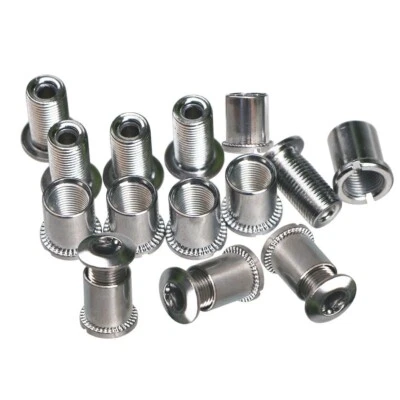 Pernos de plato triple dobles individuales de acero inoxidable de alta calidad (5 piezas) Foto 1 de 3