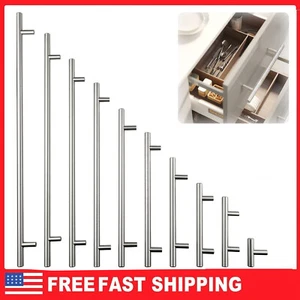 2"- 16" Brushed Nickel Kitchen Cabinet Pulls Stainless Steel Drawer T Bar Handle - Picture 1 of 16