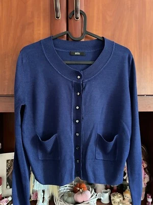 Hermoso cárdigan corto azul para mujer Marks And Spencer talla UK 12 US 8 EU M Foto 1 de 4