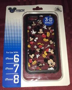 Disney Parks Mickey 3-D Effect Apple Iphone 6S/7/8 Plus Cellphone Case