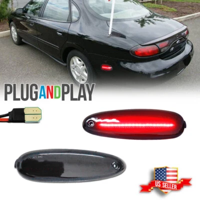 Luces de señalización laterales LED rojas humo para parachoques trasero para Ford Taurus Mercury Sable 96-99 Foto 1 de 4