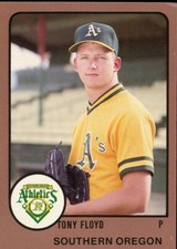 1988 ProCards Southern Oregon A's TONY FLOYD RC ATHLETICS A'S REDS MISSOURI ST