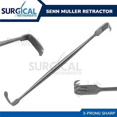 SURGINSTRUMENTS SENN Muller Retractor SHARP 6 3/8" Dermatology Podiatry Surgical German Grade