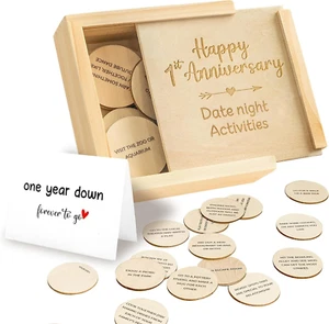1 Year Anniversary Wooden Gifts for Boyfriend Girlfriends - One Year Anniversary - Picture 1 of 12