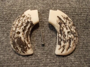 Custom Grips Heritage Rough Rider Birdshead .22/.22 Mag Faux Light Stag - Picture 1 of 2