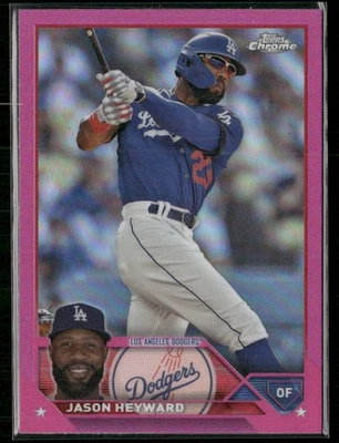 2023 TOPPS CHROME UPDATE PINK JASON HEYWARD LOS ANGELES DODGERS #USC88 - Image 1 of 2