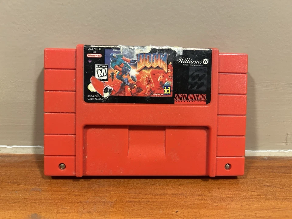 Doom SNES Red Cartridge 1995 - Image 1 of 1