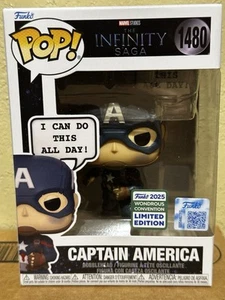 Funko Pop! Captain America 1480- ‘25 Wondercon Shared Exclusive  - Picture 1 of 3