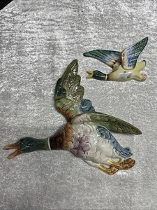 Stockente Vintage fliegende Keramik Wandtaschen Japan Jäger Hütte Kern - Bild 1 von 13