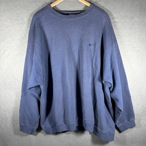 Vintage NIKE Crewneck Sweatshirt HERREN XXL Blau Made In USA Distressed 90s Faded - Bild 1 von 18