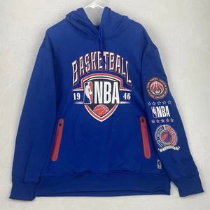 NBA Graphic Sweater Adult Extra Large Blue Hoodie Pockets Sweatshirt Pullover - Picture 1 of 10