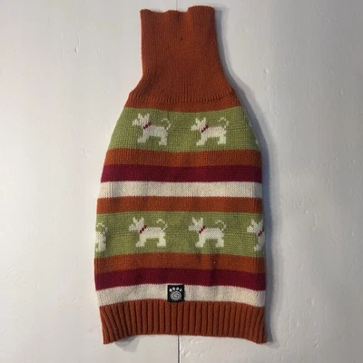 Suéter Petrageous Designs Perro Pequeño Retro Rayas Tejido Scottie Perro Colores Otoño  Foto 1 de 4