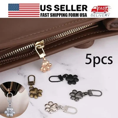 Detachable Zipper Pull Replacement 5pcs Zippers Pull Tabs and Sliders Repair Kit - Image 1 of 4