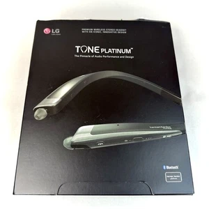 LG Tone Platinum HBS-1100 Wireless Bluetooth Headset Harmon Kardon Black - NEW - Photo 1 sur 12
