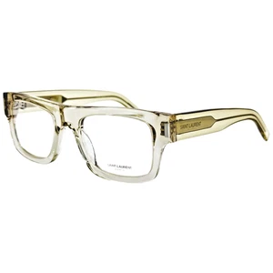 Saint Laurent SL574 Mens Plastic Eyeglass Frame 003 Beige 52-21 Japan w Case - Picture 1 of 4