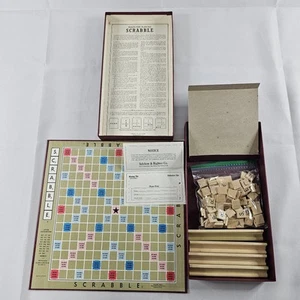 Vintage 1948-1953 SCRABBLE Board Game Selchow & Righter Complete Set Grear Shape - Picture 1 of 13