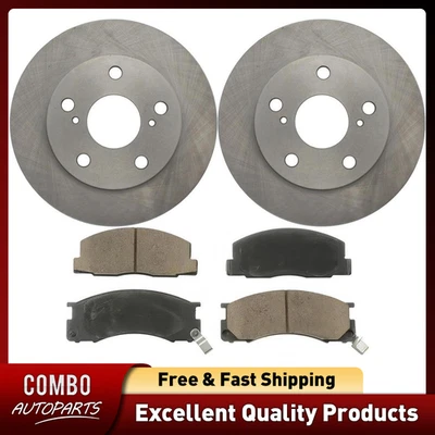 Kit de pastillas de freno delanteras y rotores de disco para Toyota Previa 1991 1992 1993 1994 Foto 1 de 4