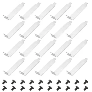 PCI Slot Cover Dust Filter, 20 Pcs Blanking Plate Expansion Blank Plate, Silver - Afbeelding 1 van 6