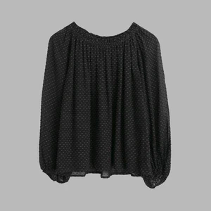 The White Company schulterfreies Blusentop schwarz metallic | UK 8 - Bild 1 von 4