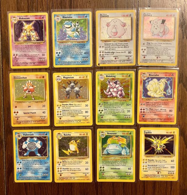 Lote 100 Pokémons 1° Geração - Pokémon TCG Original