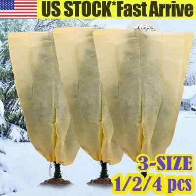 Bolsa de protección contra heladas congelación cubiertas para plantas con cordón de invierno para proteger árboles Foto 1 de 4