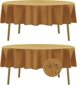 2 Pack Waterproof round Tablecloth, 60 Inch, Stain Resistant and Wrinkle Polyest - Picture 1 of 7