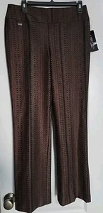 LISETTE L MONTREAL Straight Ankle Pants Women Sz 10 Striped Boot Cut PullOn NWT  - Picture 1 of 9