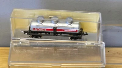 Vintage Model Power N Scale EXXON GAS OIL Three Dome Train Tank Car #3411 - Image 1 of 4