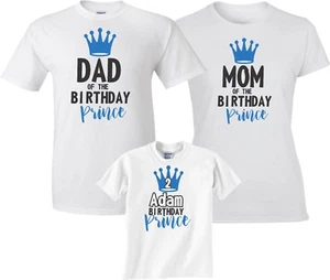 Cumpleaños Príncipe Cumpleaños Niño Familia Divertido Lindo Personalizado Camisetas a Juego  - Imagen 1 de 4