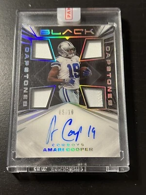 Panini Black Capstones 2021 AMARI COOPER - 🔥#05/10 parche cuádruple automático🔥 - vaqueros Foto 1 de 3