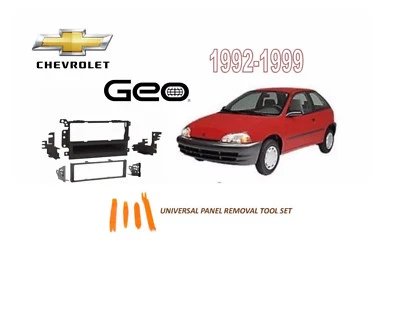 Se adapta a Chevy Metro 1995-1999, geo tracker, kit de instalación para estéreo de coche, juego de herramientas Foto 1 de 2