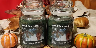 American Home by Yankee Candle FRESH BALSAM FIR  19 oz. Lot of 2 - Image 1 of 4